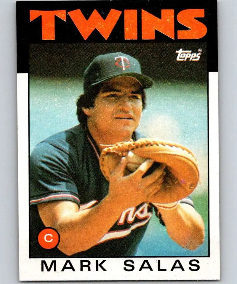 1986 Topps #537 Mark Salas EX Excellent Minnesota Twins Baseball Card - Baseball Card Single