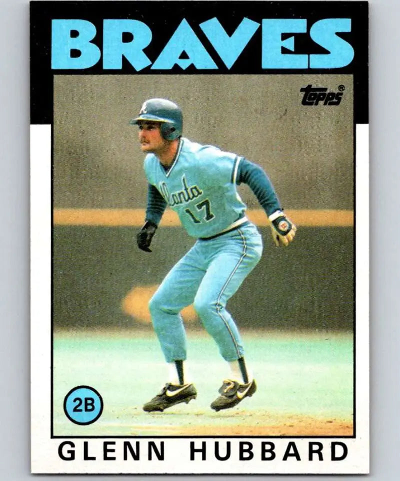 1986 Topps #539 Glenn Hubbard EX Excellent Atlanta Braves Baseball Card