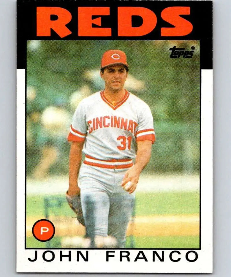 1986 Topps #54 John Franco EX Excellent Cincinnati Reds Baseball Card - Baseball Card Single