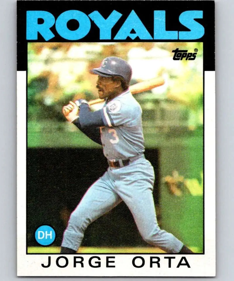 1986 Topps #541 Jorge Orta EX Excellent Kansas City Royals Baseball Card - Baseball Card Single