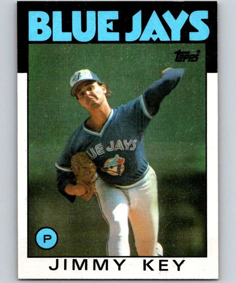 1986 Topps #545 Jimmy Key EX Excellent Toronto Blue Jays Baseball Card - Baseball Card Single