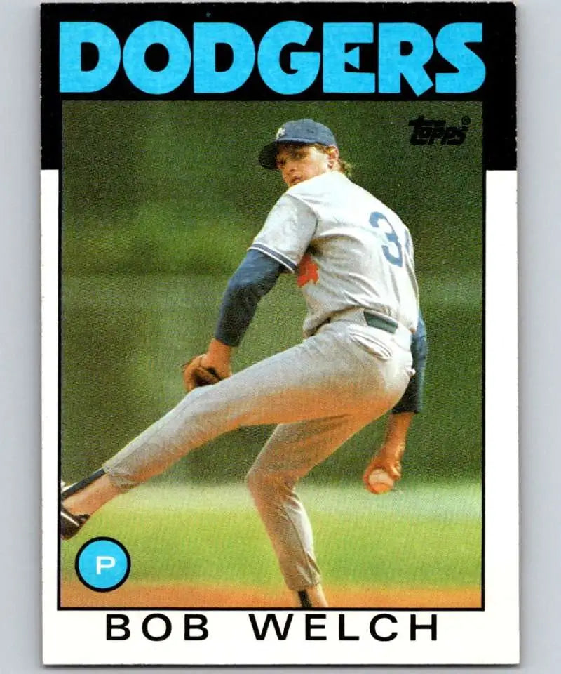 1986 Topps #549 Bob Welch EX Excellent Los Angeles Dodgers Baseball Card - Baseball Card Single