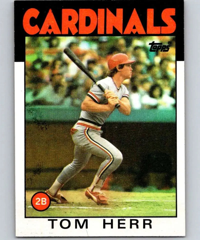1986 Topps #550 Tom Herr EX Excellent St. Louis Cardinals Baseball Card - Baseball Card Single