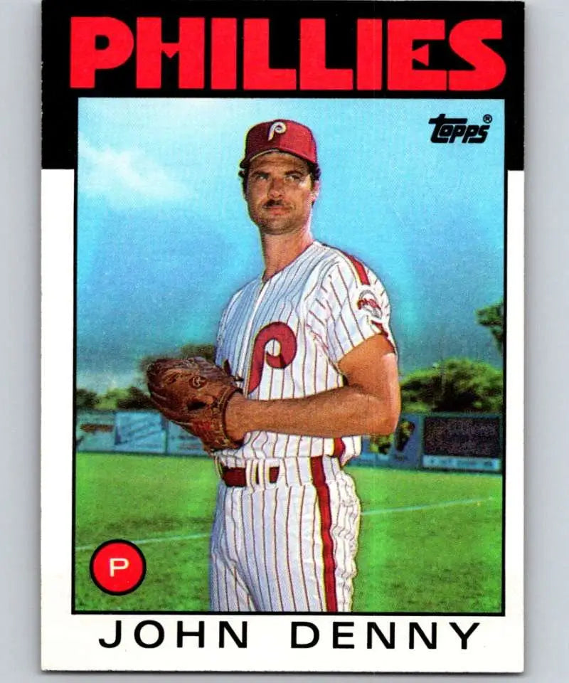 1986 Topps #556 John Denny EX Excellent Philadelphia Phillies Baseball Card - Baseball Card Single