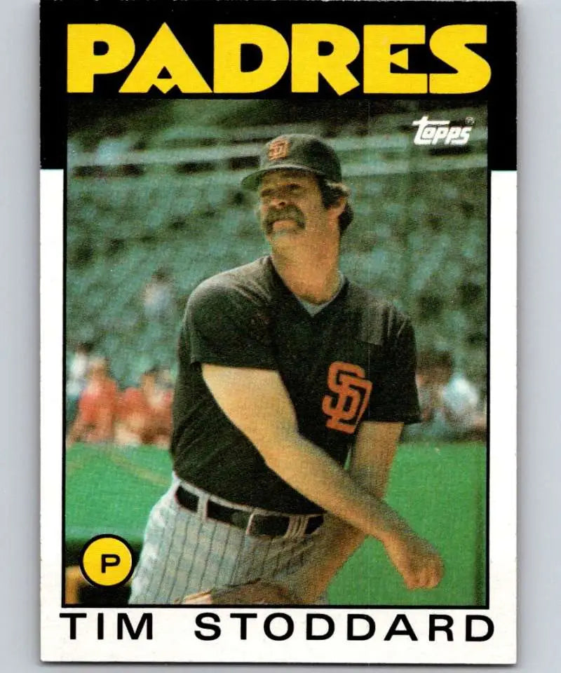 1986 Topps #558 Tim Stoddard EX Excellent San Diego Padres Baseball Card - Baseball Card Single