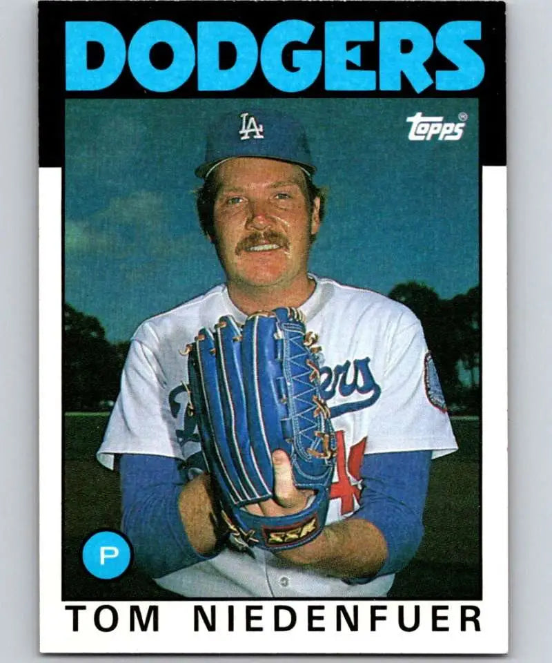 1986 Topps #56 Tom Niedenfuer EX Excellent Los Angeles Dodgers Baseball Card - Baseball Card Single