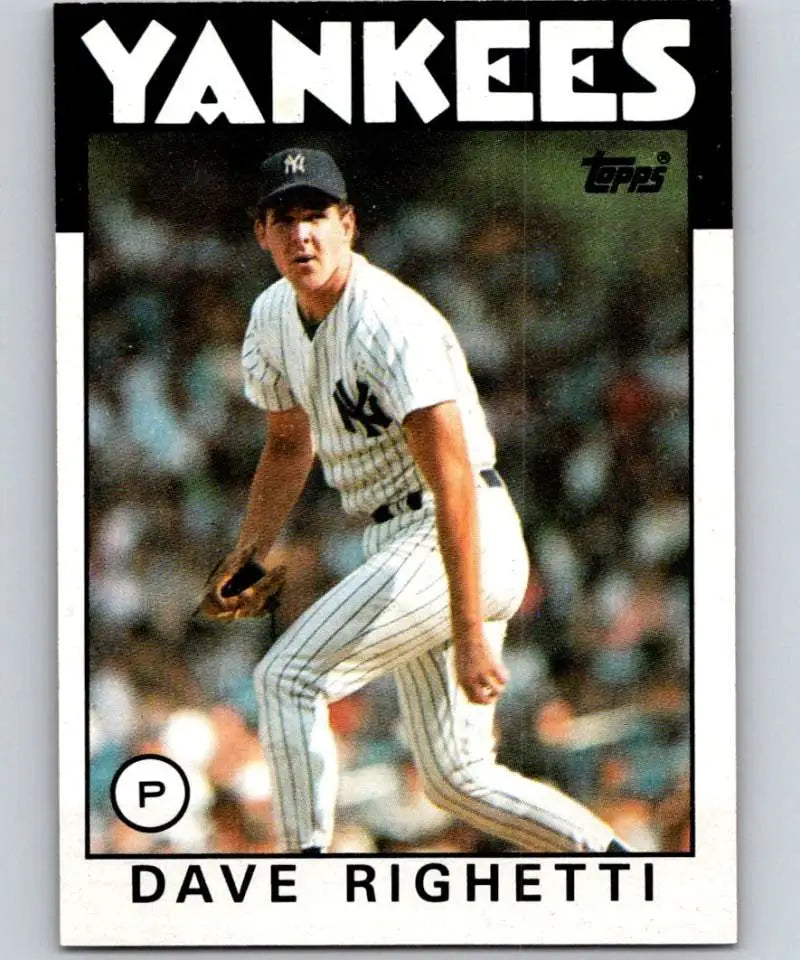 1986 Topps #560 Dave Righetti EX Excellent New York Yankees Baseball Card - Baseball Card Single