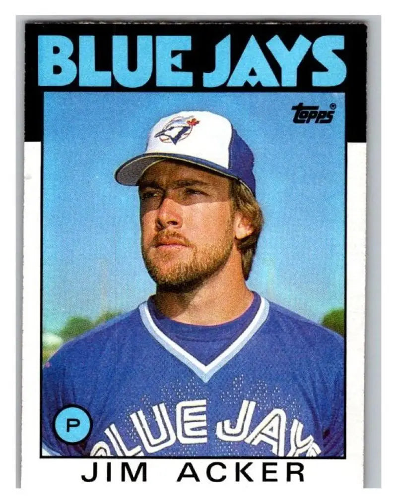 1986 Topps #569 Jim Acker EX Excellent Toronto Blue Jays Baseball Card - Baseball Card Single