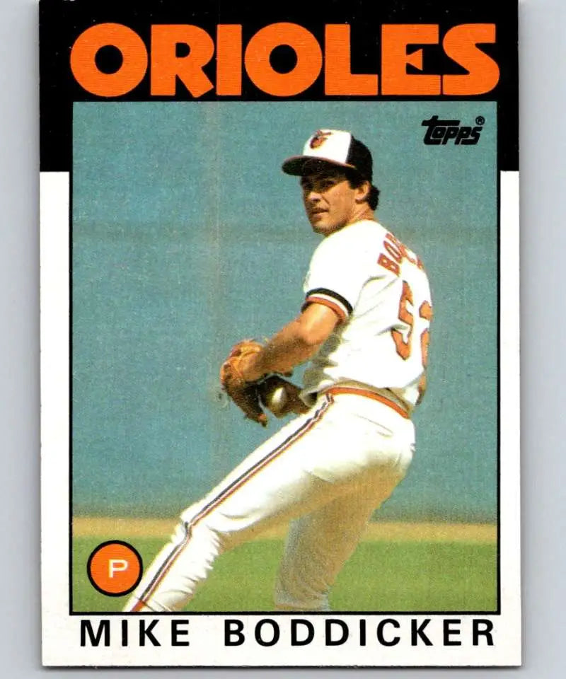 1986 Topps #575 Mike Boddicker EX Excellent Baltimore Orioles Baseball Card - Baseball Card Single
