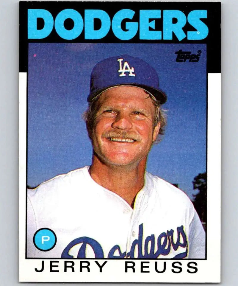 1986 Topps #577 Jerry Reuss EX Excellent Los Angeles Dodgers Baseball Card - Baseball Card Single