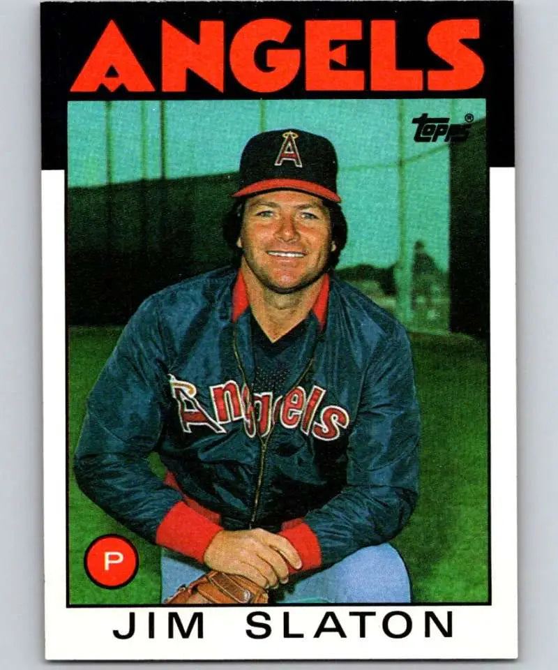1986 Topps #579 Jim Slaton EX Excellent California Angels Baseball Card - Baseball Card Single