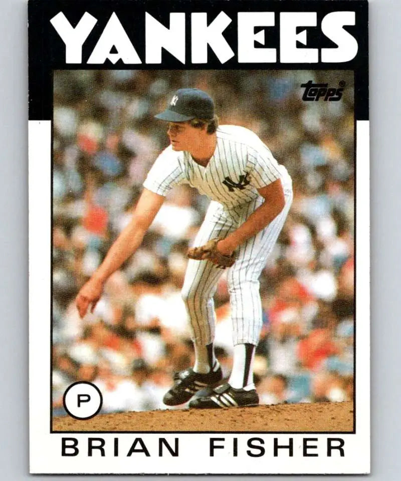 1986 Topps #584 Brian Fisher EX Excellent RC Rookie New York Yankees Baseball Card - Baseball Card Single