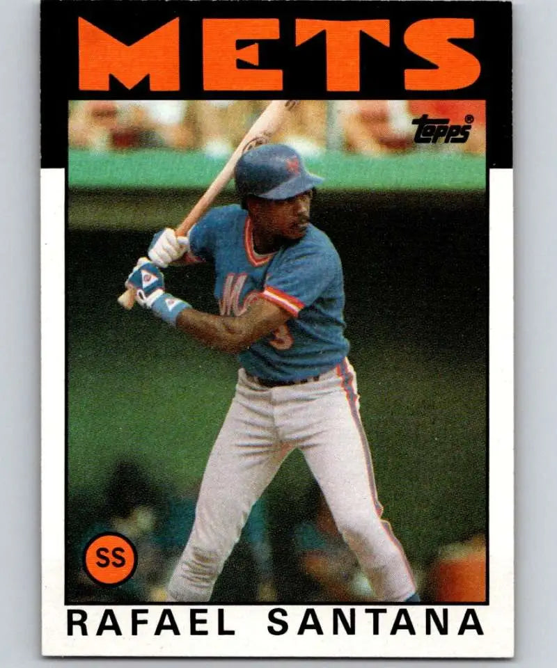 1986 Topps #587 Rafael Santana EX Excellent New York Mets Baseball Card - Baseball Card Single