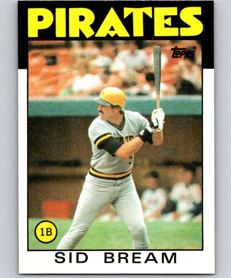 1986 Topps #589 Sid Bream EX Excellent Pittsburgh Pirates Baseball Card - Baseball Card Single