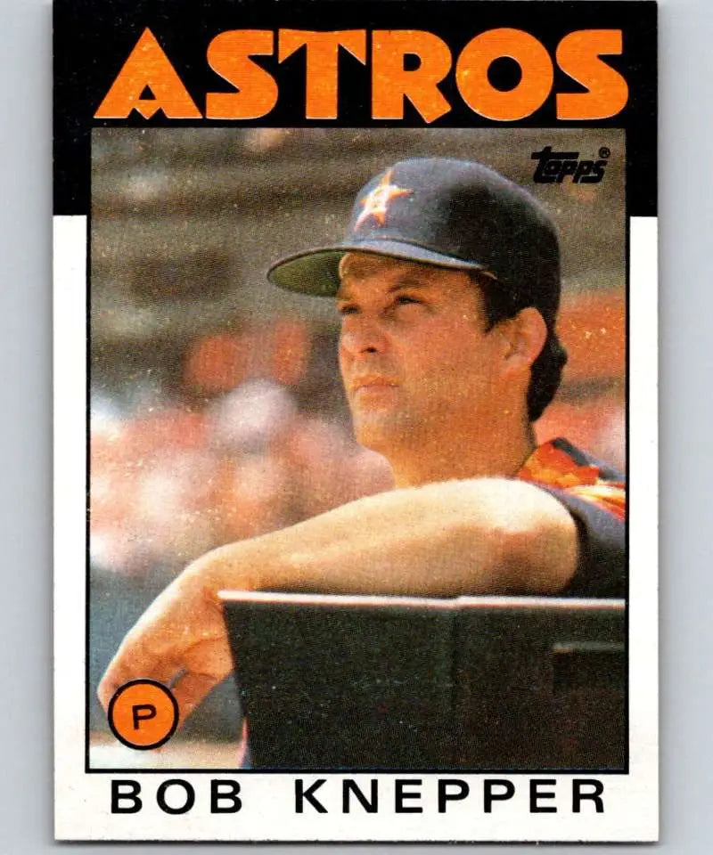 1986 Topps #590 Bob Knepper EX Excellent Houston Astros Baseball Card - Baseball Card Single