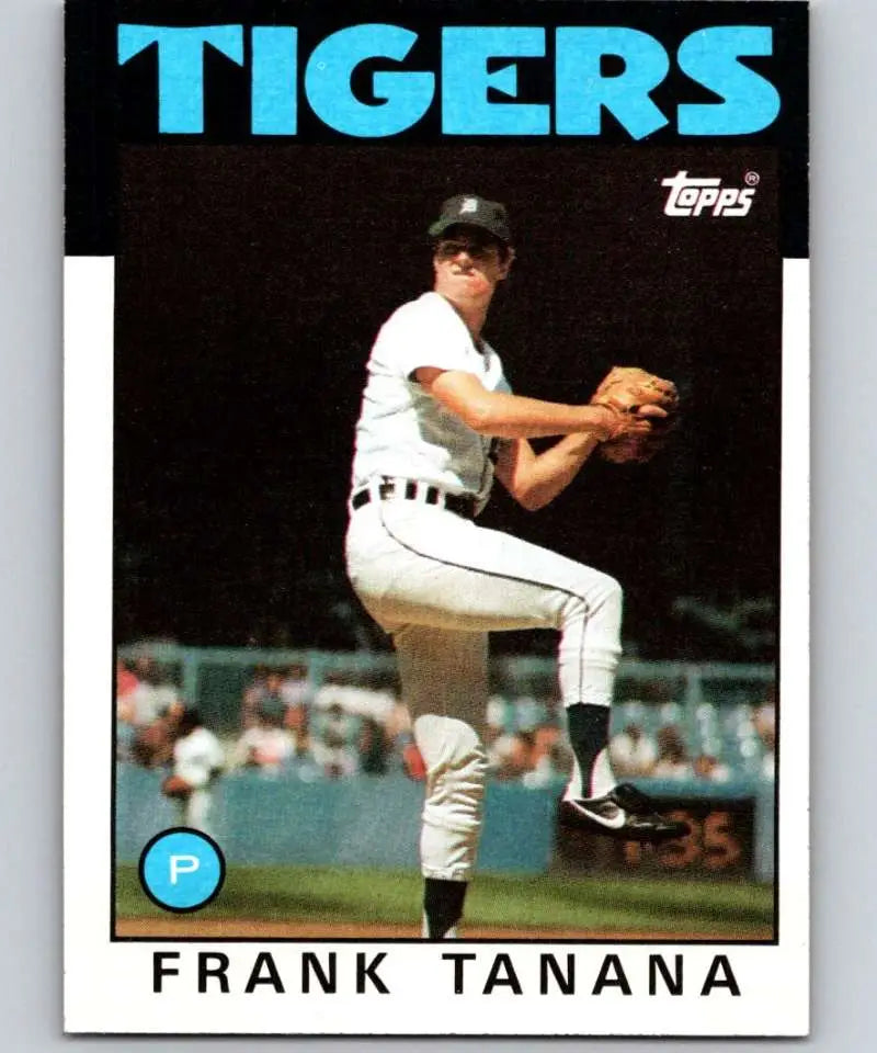 1986 Topps #592 Frank Tanana EX Excellent Detroit Tigers Baseball Card - Baseball Card Single