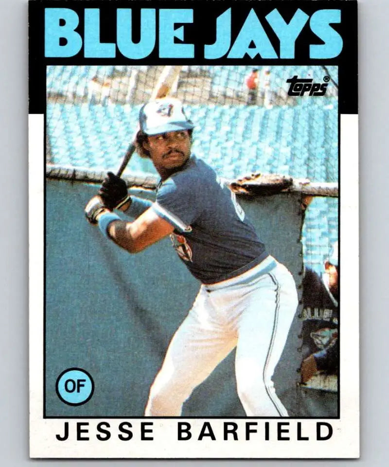 1986 Topps #593 Jesse Barfield EX Excellent Toronto Blue Jays Baseball Card - Baseball Card Single