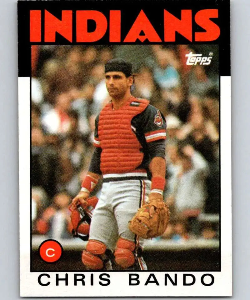 1986 Topps #594 Chris Bando EX Excellent Cleveland Indians Baseball Card