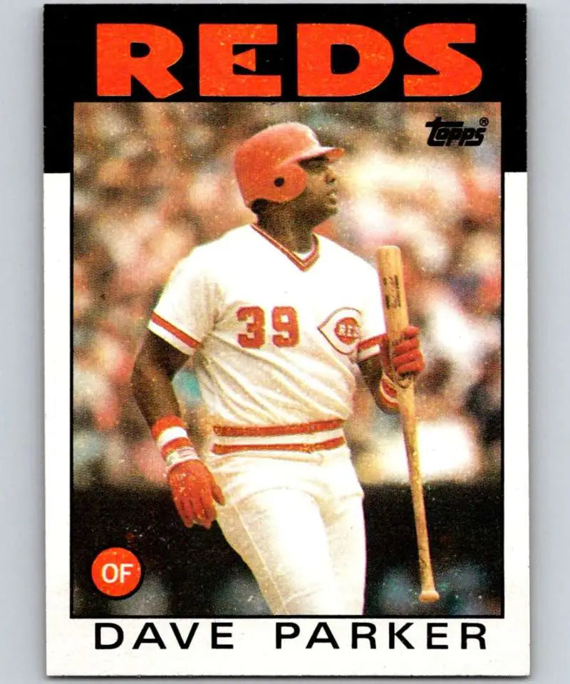 1986 Topps #595 Dave Parker EX Excellent Cincinnati Reds Baseball Card - Baseball Card Single