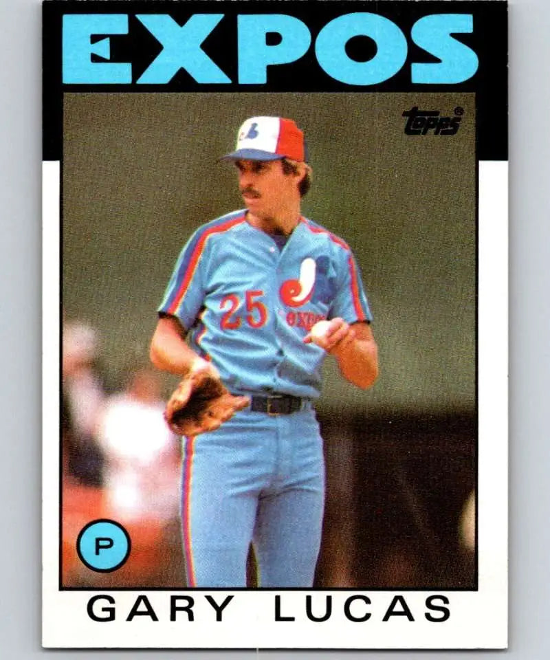 1986 Topps #601 Gary Lucas EX Excellent Montreal Expos Baseball Card - Baseball Card Single
