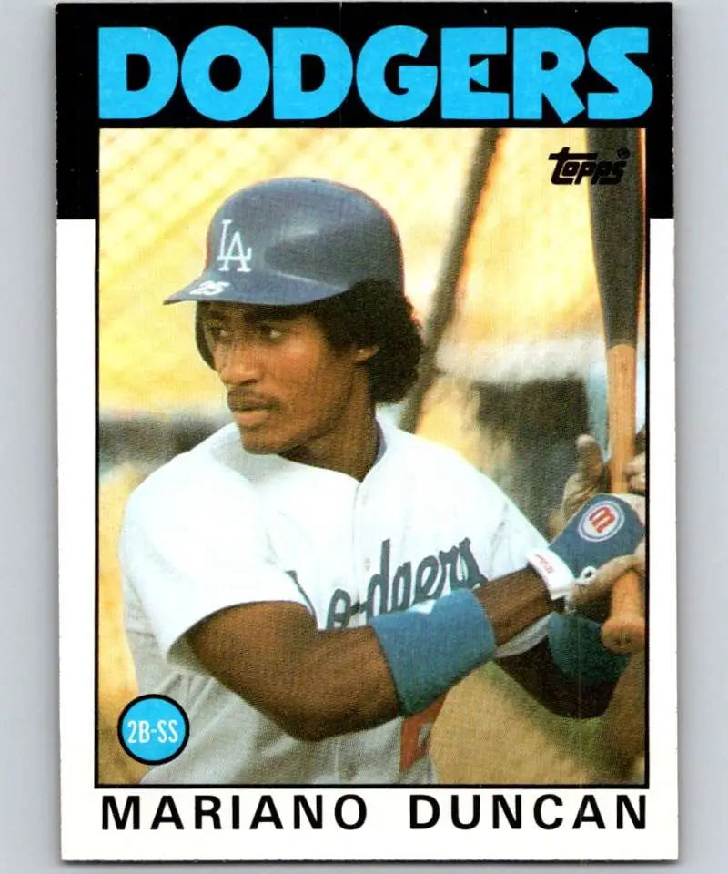 1986 Topps #602 Mariano Duncan EX Excellent RC Rookie Los Angeles Dodgers Baseball Card - Baseball Card Single