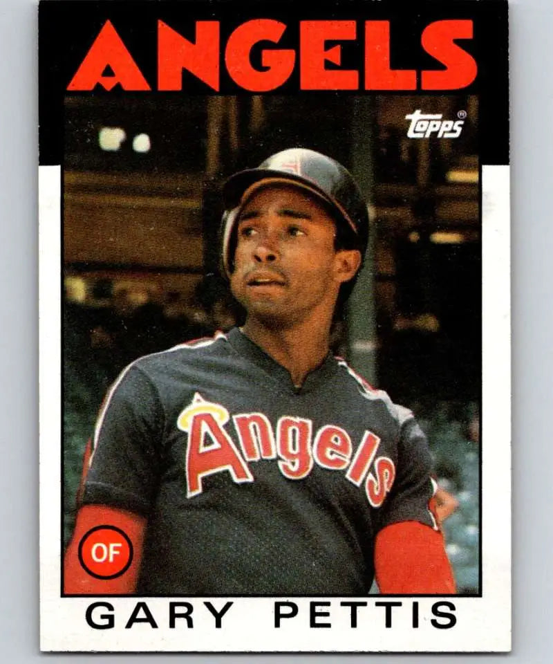 1986 Topps #604 Gary Pettis EX Excellent California Angels Baseball Card - Baseball Card Single