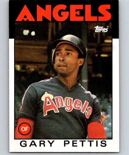 1986 Topps #604 Gary Pettis EX Excellent California Angels Baseball Card - Baseball Card Single