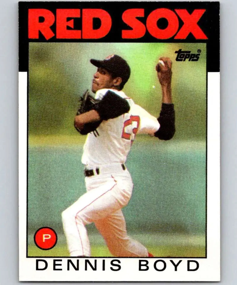 1986 Topps #605 Oil Can Boyd EX Excellent Boston Red Sox Baseball Card - Baseball Card Single