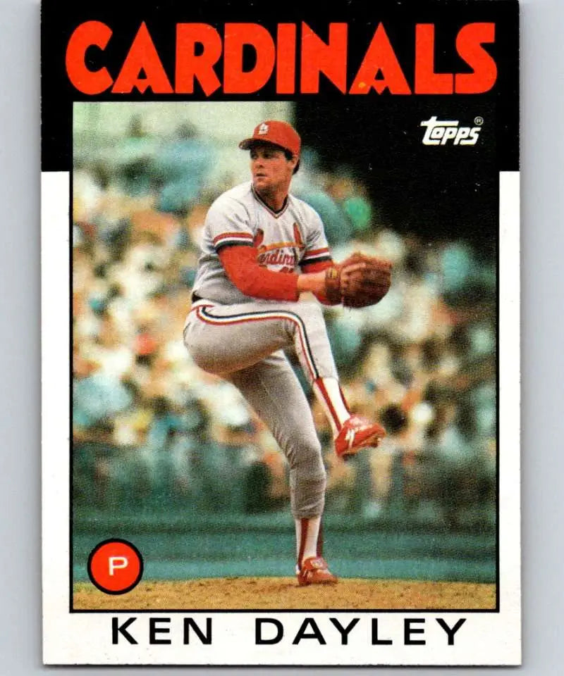 1986 Topps #607 Ken Dayley EX Excellent St. Louis Cardinals Baseball Card - Baseball Card Single