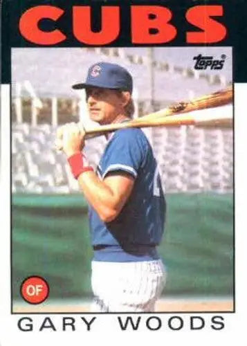 Original gloss Gary Woods baseball card from 1986 Topps #611 NM-MT Cubs