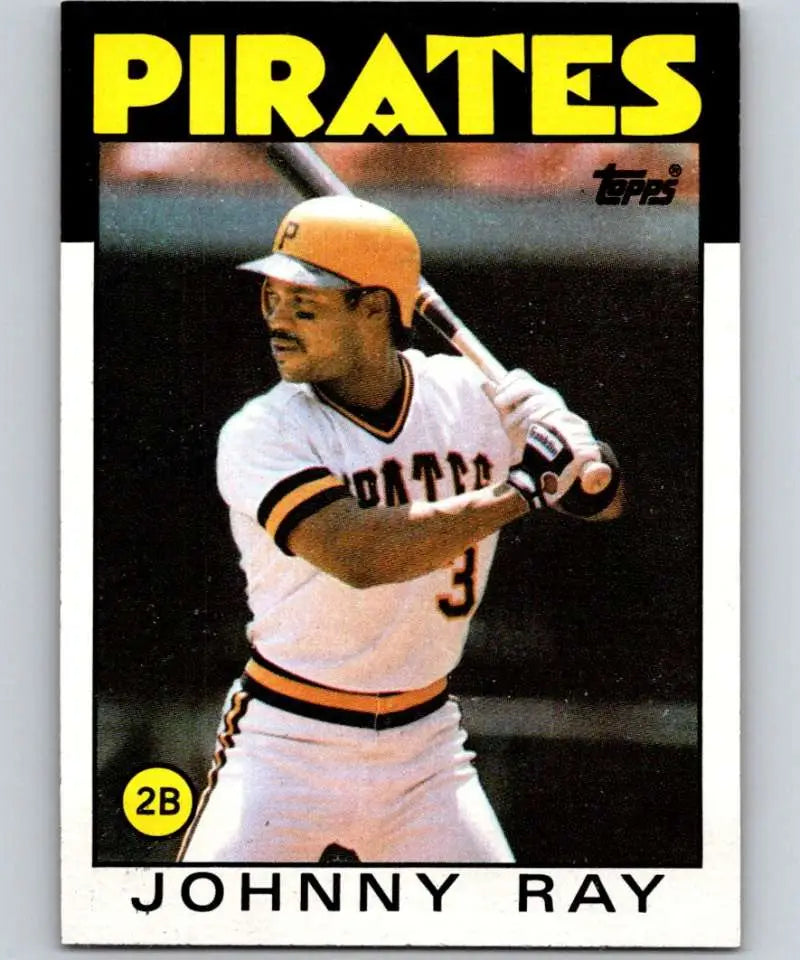 1986 Topps #615 Johnny Ray EX Excellent Pittsburgh Pirates Baseball Card - Baseball Card Single