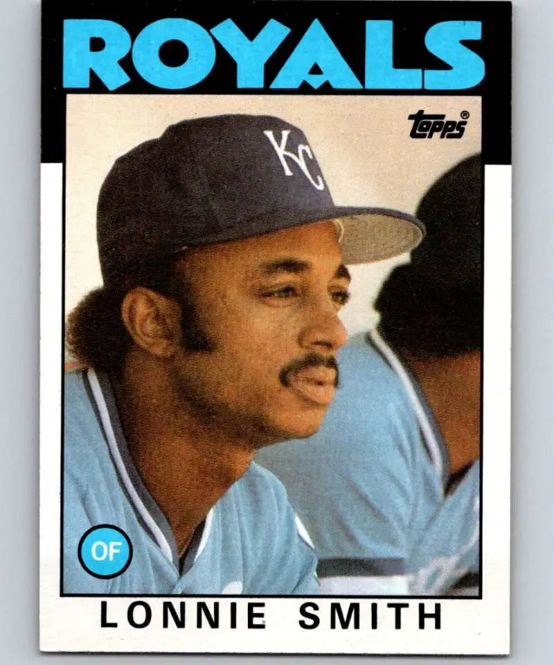 1986 Topps #617 Lonnie Smith EX Excellent Kansas City Royals Baseball Card - Baseball Card Single