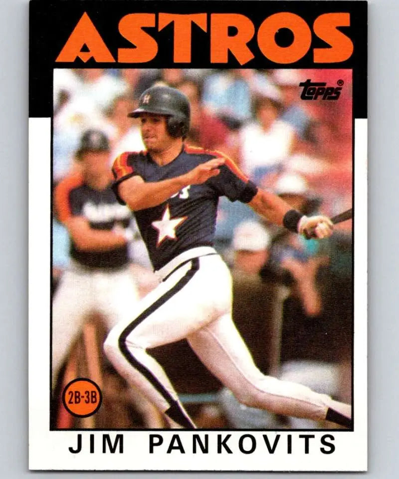 1986 Topps #618 Jim Pankovits EX Excellent Houston Astros Baseball Card - Baseball Card Single
