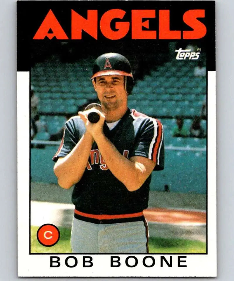 1986 Topps #62 Bob Boone EX Excellent California Angels Baseball Card - Baseball Card Single
