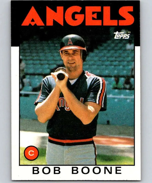 1986 Topps #62 Bob Boone EX Excellent California Angels Baseball Card - Baseball Card Single