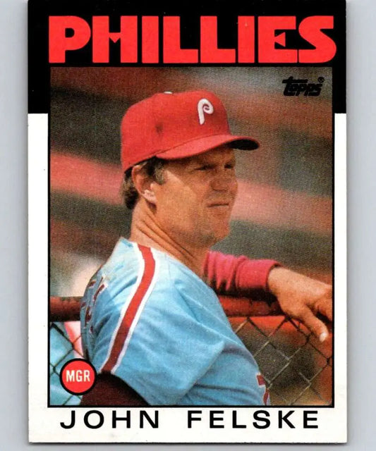 1986 Topps #621 John Felske EX Excellent Philadelphia Phillies Baseball Card