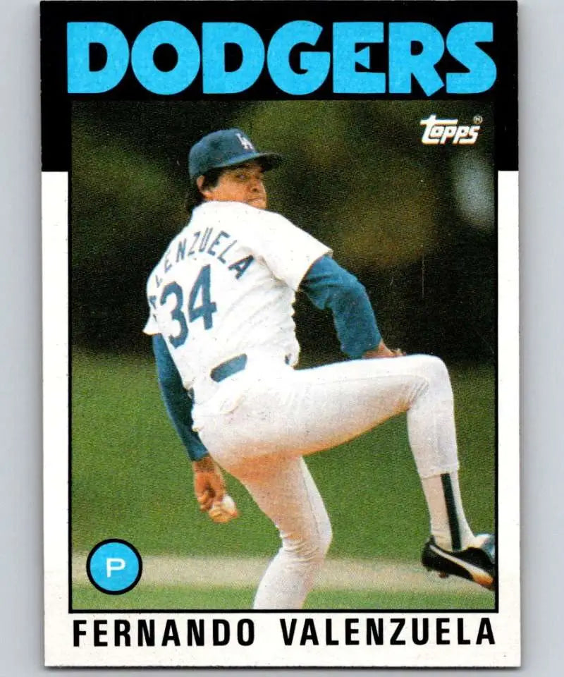 1986 Topps #630 Fernando Valenzuela EX Excellent Los Angeles Dodgers Baseball Card - Baseball Card Single