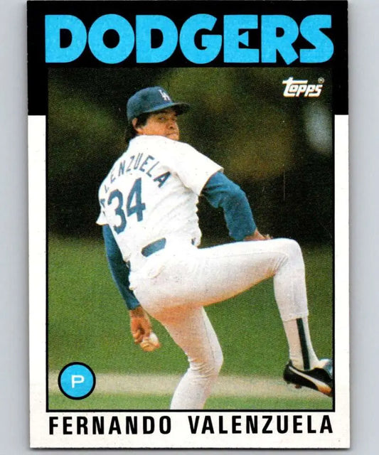 1986 Topps #630 Fernando Valenzuela EX Excellent Los Angeles Dodgers Baseball Card - Baseball Card Single
