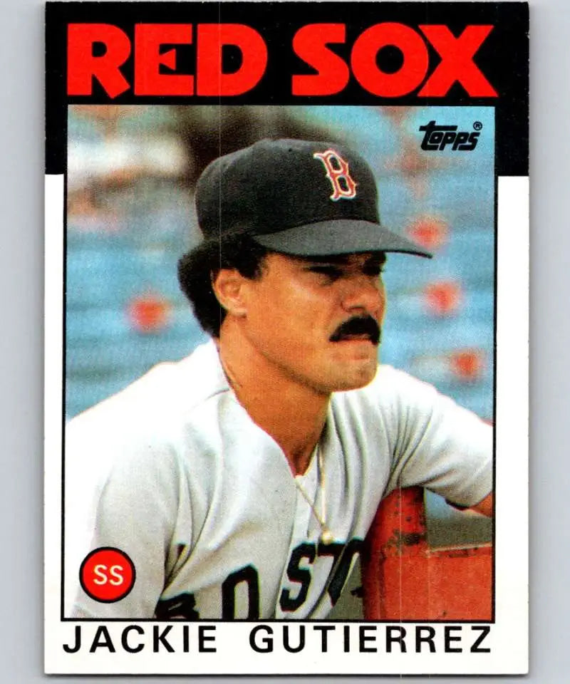 1986 Topps #633 Jackie Gutierrez EX Excellent Boston Red Sox Baseball Card - Baseball Card Single