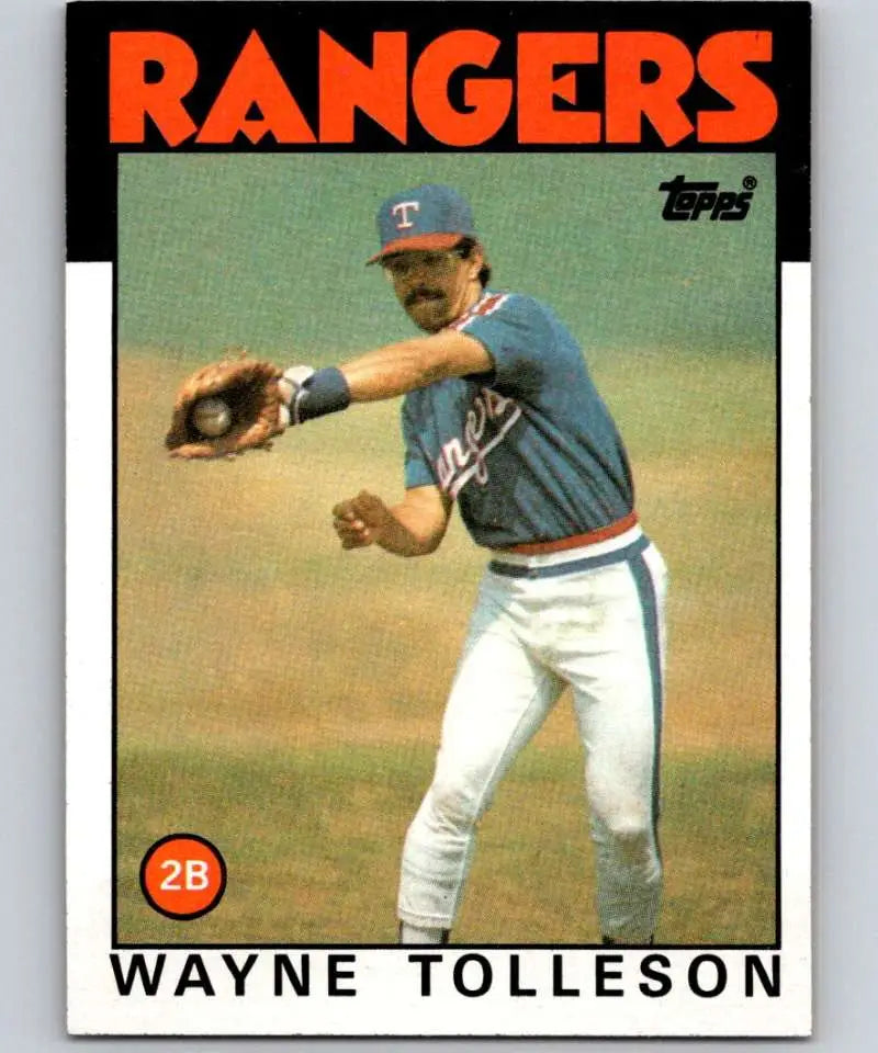 1986 Topps #641 Wayne Tolleson EX Excellent Texas Rangers Baseball Card - Baseball Card Single