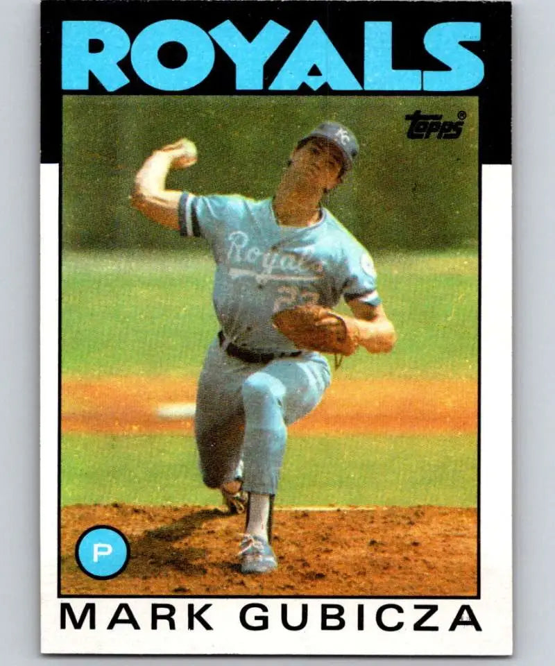 1986 Topps #644 Mark Gubicza EX Excellent Kansas City Royals Baseball Card - Baseball Card Single