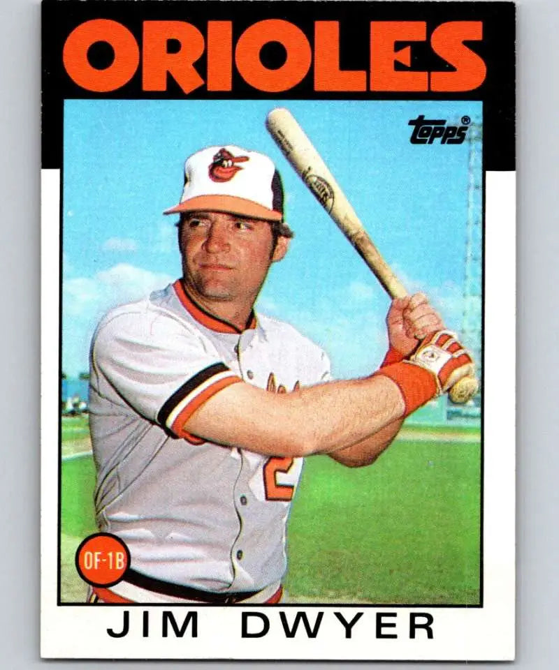 1986 Topps #653 Jim Dwyer EX Excellent Baltimore Orioles Baseball Card - Baseball Card Single