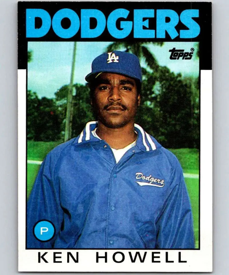 1986 Topps #654 Ken Howell EX Excellent Los Angeles Dodgers Baseball Card - Baseball Card Single
