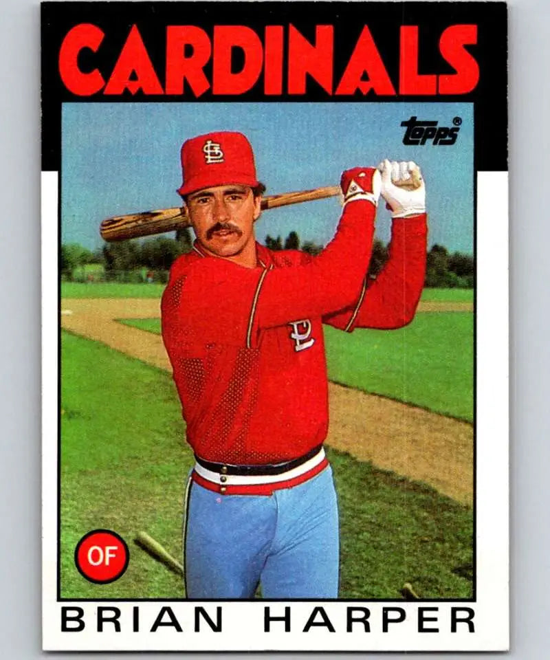 1986 Topps #656 Brian Harper EX Excellent St. Louis Cardinals Baseball Card - Baseball Card Single