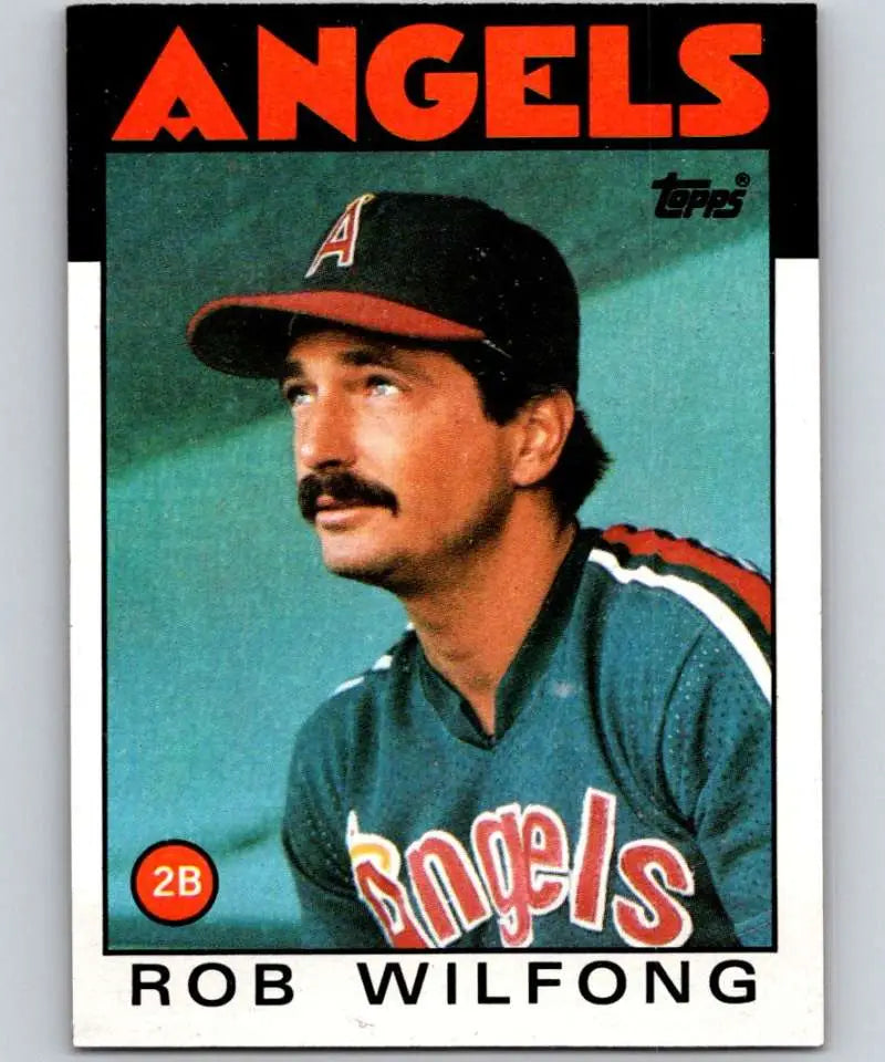 1986 Topps #658 Rob Wilfong EX Excellent California Angels Baseball Card - Baseball Card Single
