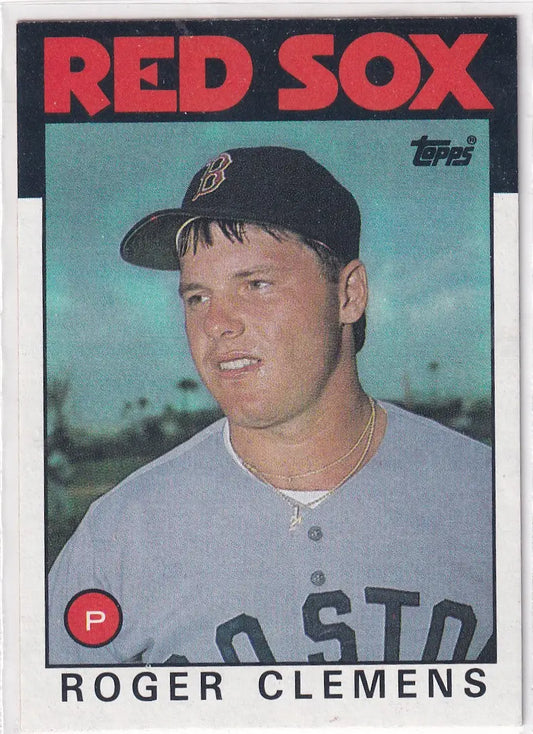1986 TOPPS #661 ROGER CLEMENS- BOSTON RED SOX - Baseball Card Single