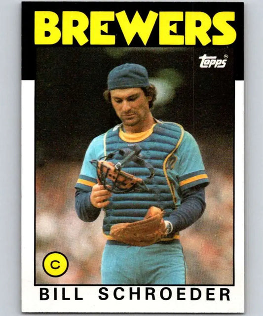 1986 Topps #662 Bill Schroeder EX Excellent Milwaukee Brewers Baseball Card