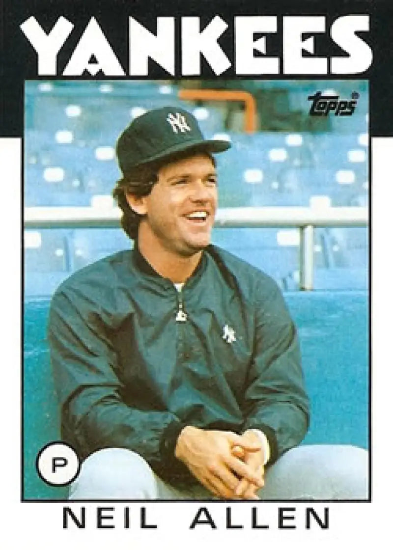 1986 Topps #663 Neil Allen EX Excellent New York Yankees Baseball Card - Baseball Card Single