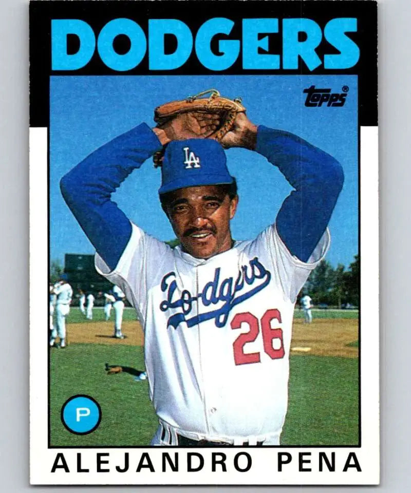 1986 Topps #665 Alejandro Pena EX Excellent Los Angeles Dodgers Baseball Card - Baseball Card Single