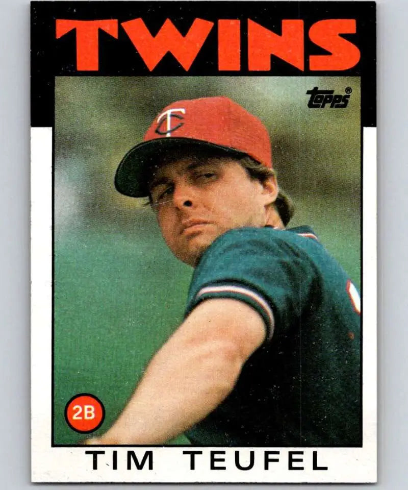 1986 Topps #667 Tim Teufel EX Excellent Minnesota Twins Baseball Card - Baseball Card Single